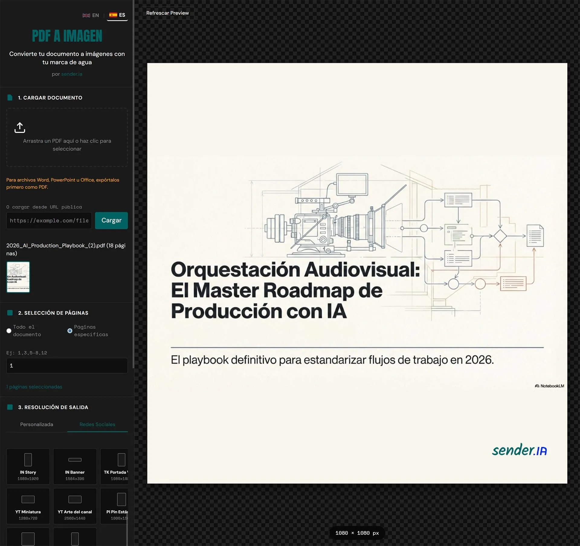 App web "PDF to Image Generator"